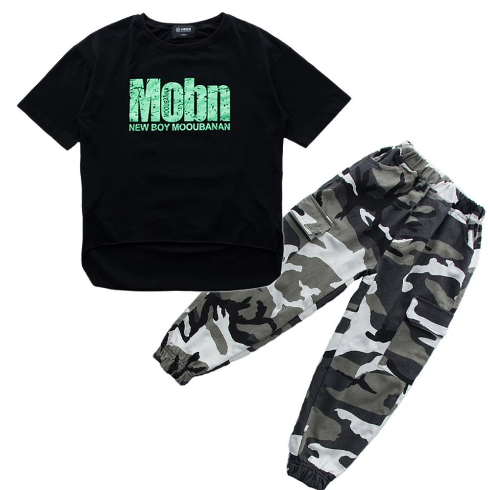 Girls Boys Ballroom Costumes Leisure T Shirt Loose Camouflage Pants Kids Hip Hop Show Dance Clothes Jazz Stage Costume Dancewear
Girls Boys Ballroom Costumes Leisure T Shirt Loose Camouflage Pants Kids Hip Hop Show Dance Clothes Jazz Stage Costume Dancewear