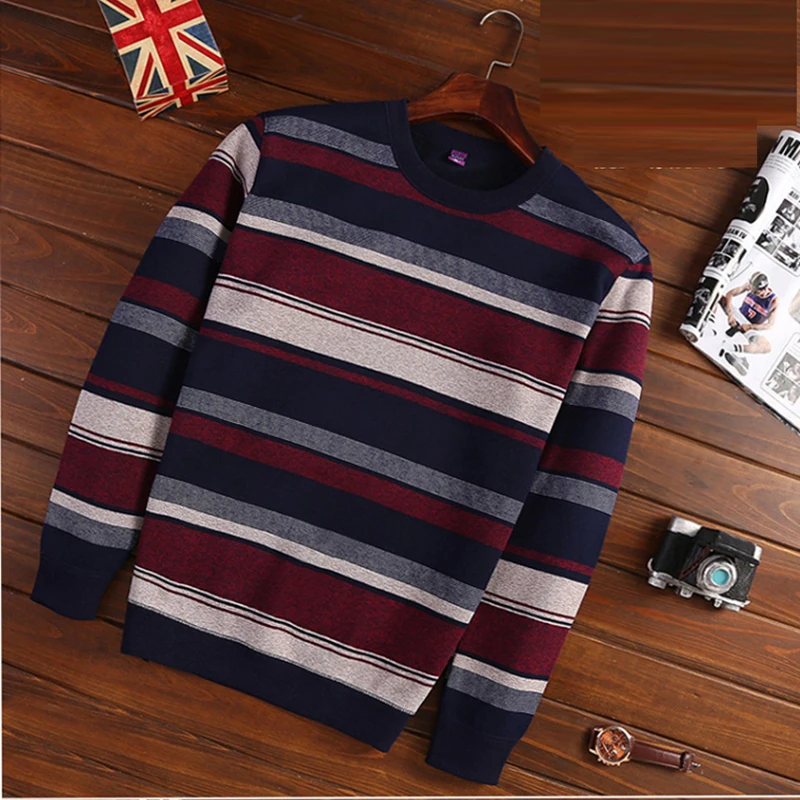2018 New Autumn Winter Striped Jumpers Sweaters Men Thicken O-neck Knitted Long Sleeve Bottom Shirts Pullover Sweaters FP1618
2018 New Autumn Winter Striped Jumpers Sweaters Men Thicken O-neck Knitted Long Sleeve Bottom Shirts Pullover Sweaters FP1618