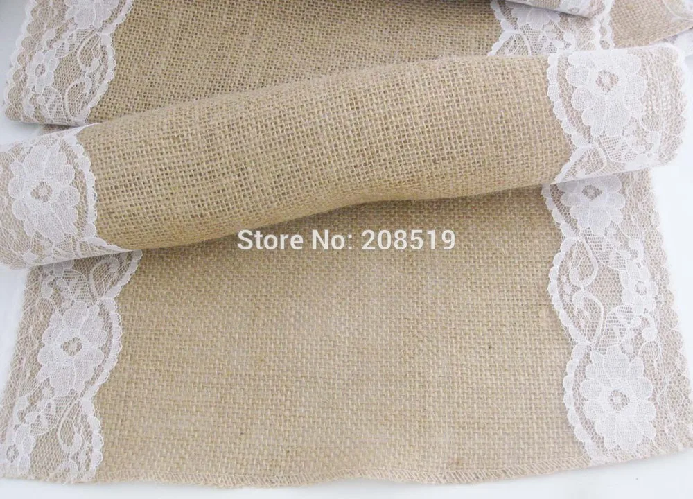CR0012 TableCloth with White Lace Jute Table Burlap 1pcs 2.8meter long and 30cm width Wedding&home party Table Decoration
CR0012 TableCloth with White Lace Jute Table Burlap 1pcs 2.8meter long and 30cm width Wedding&home party Table Decoration
