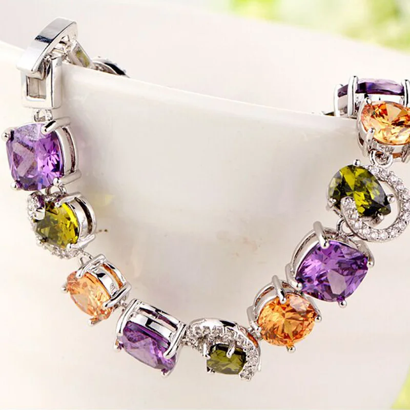 DOKOL Luxury Multicolor Crystal Bracelets Wedding Silver Color Elegant Bridal Bangles pulseira feminina Bridesmaids Gift DKB0010
DOKOL Luxury Multicolor Crystal Bracelets Wedding Silver Color Elegant Bridal Bangles pulseira feminina Bridesmaids Gift DKB0010