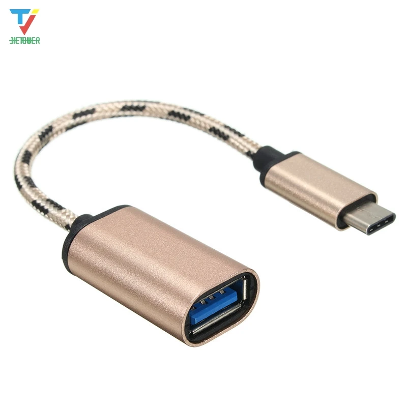 Переходник 100 шт./лот с металлической головкой типа C на USB Type A OTG для передачи