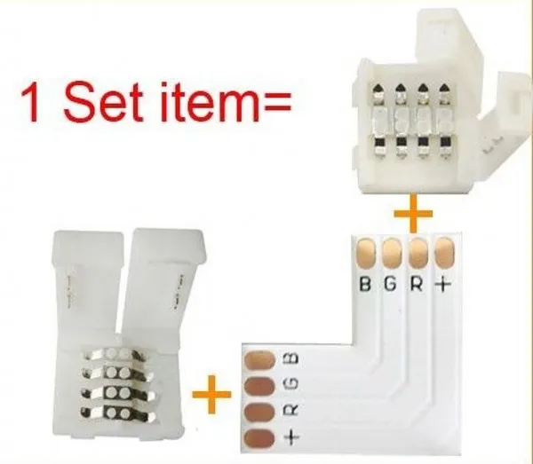 10Pcs L Shape 10mm 4 pin RGB Corner connector Quick Splitter Right Angle Free shipping
10Pcs L Shape 10mm 4 pin RGB Corner connector Quick Splitter Right Angle Free shipping