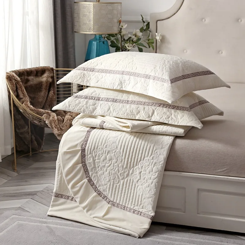 Famvotar Plain Cotton Quilt Set 3Pcs Solid Embroidered Bedspread Quilted Bed Cover Sheets Blanket Queen Size Quilts Coverlet Set
Famvotar Plain Cotton Quilt Set 3Pcs Solid Embroidered Bedspread Quilted Bed Cover Sheets Blanket Queen Size Quilts Coverlet Set