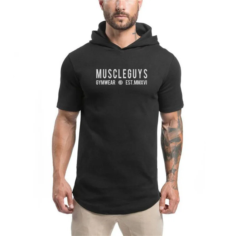 Brand Clothing Letters print Short Sleeve Slim Fit Hooded T Shirt Men Cotton Tee Shirt Bodybuilding and Fitness Sportwear TShirt
Brand Clothing Letters print Short Sleeve Slim Fit Hooded T Shirt Men Cotton Tee Shirt Bodybuilding and Fitness Sportwear TShirt