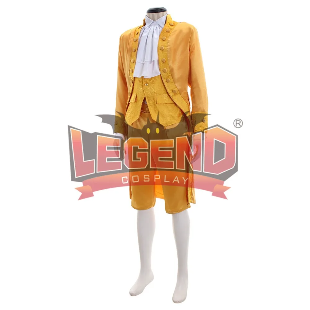 18-го века рококо колониальный мужской модный наряд нарядное платье Рококо желтый