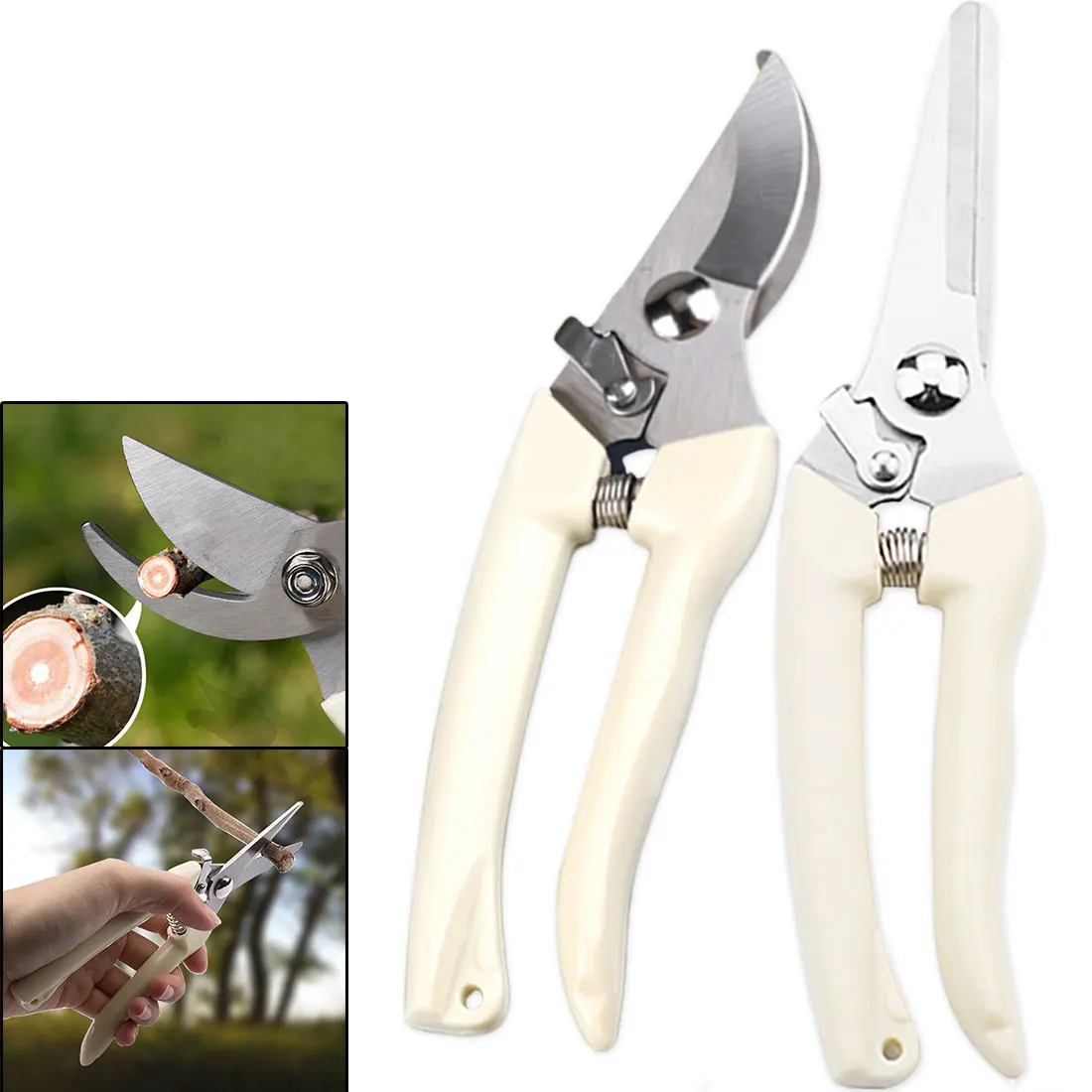 Anti-slip Gardening Pruning Shear Scissor Stainless Steel Cutting Tools Set Pruner Tree Cutter Home Tools
Anti-slip Gardening Pruning Shear Scissor Stainless Steel Cutting Tools Set Pruner Tree Cutter Home Tools