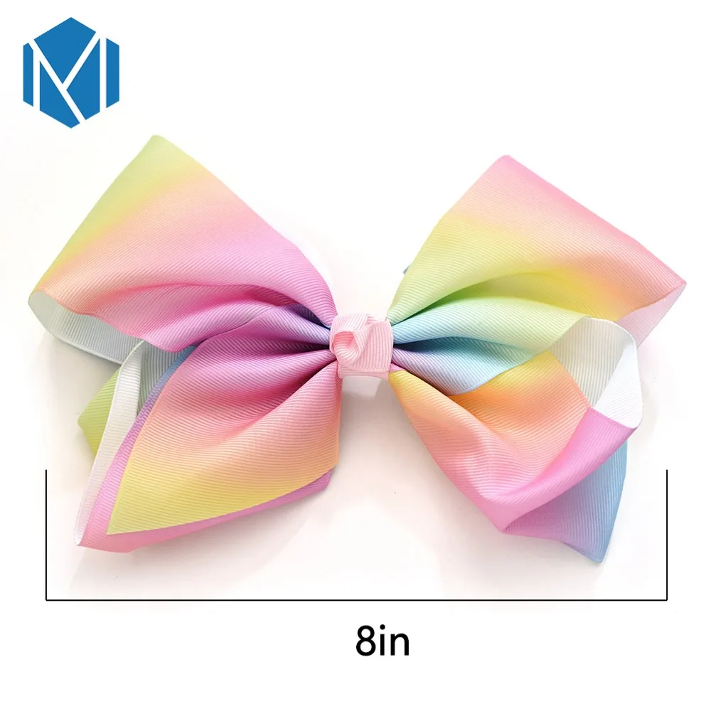 M MISM 8 "большой бант Разноцветные детские головные уборы для девочек радужные