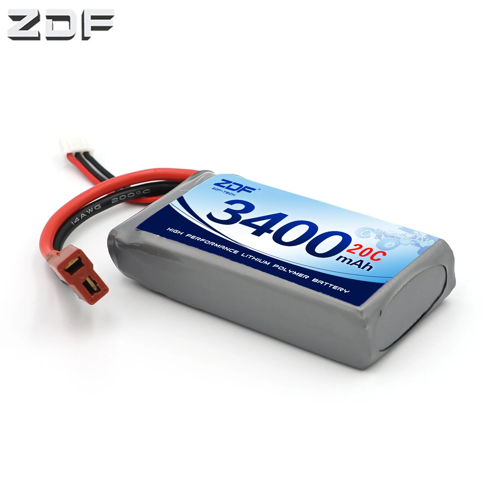 Аккумуляторная батарея ZDF Rc HV 4 35 V 2S 7 3400mah 20C Max 40C для Wltoys 12428 12423 1:12|Детали и