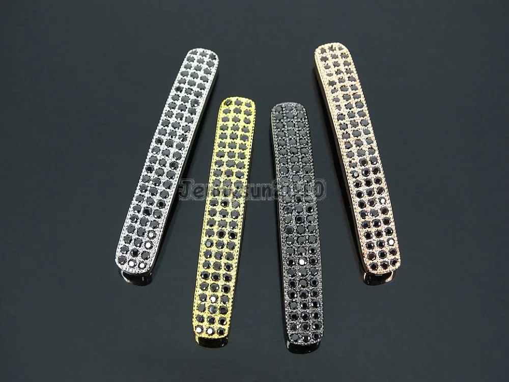 3 Row Black Zircon Gems Stones Pave Curved Bar Bracelet Connector Charm Beads Silver Gold Rose Gold Gunmetal 10Pcs/Pack
3 Row Black Zircon Gems Stones Pave Curved Bar Bracelet Connector Charm Beads Silver Gold Rose Gold Gunmetal 10Pcs/Pack