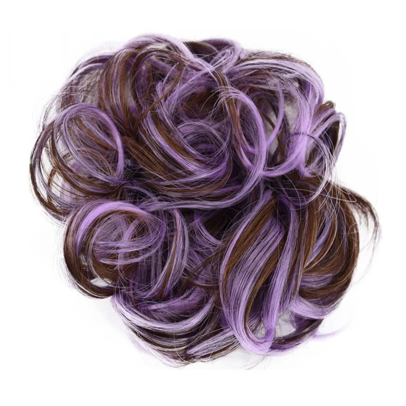 Fashion Women Curly Messy Donut Hair Bun Piece Thick Hairpiece Extension Tools | Красота и здоровье