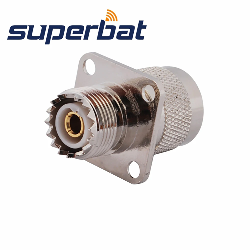 Superbat UHF адаптер штекер к гнездовое Панельное крепление RF коаксиальный разъем |