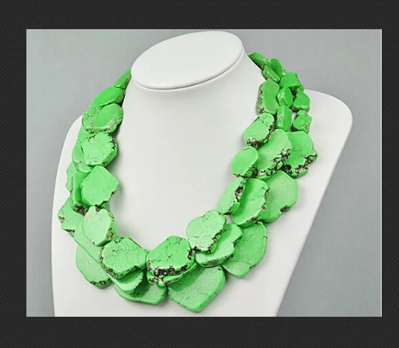 Fashion Woman Jewelry 3 Row Green stone Slice Choker Necklace Handmade Gift Exaggerate Woman jewelry Charm
Fashion Woman Jewelry 3 Row Green stone Slice Choker Necklace Handmade Gift Exaggerate Woman jewelry Charm