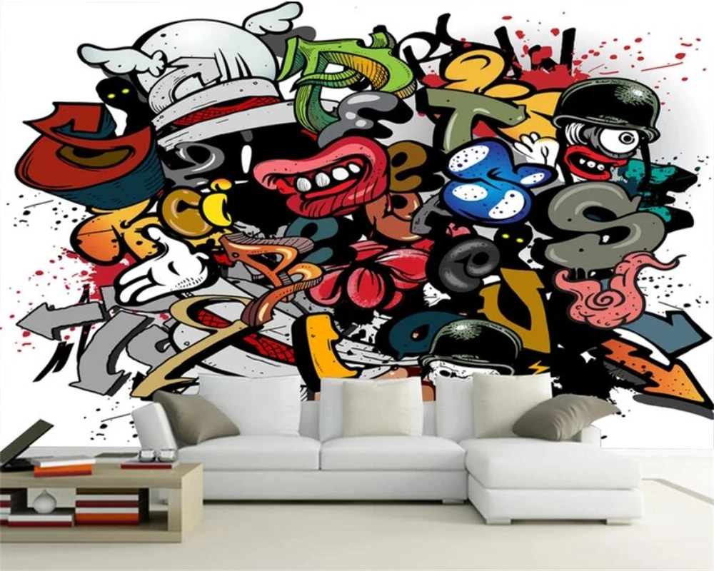 beibehang Custom wallpaper 3D mural personality colorful cartoon fashion graffiti bar KTV tooling background wall decoration 
beibehang Custom wallpaper 3D mural personality colorful cartoon fashion graffiti bar KTV tooling background wall decoration