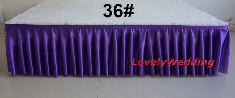 30cm Height*500cm Length Ice silk wedding stage table skirt for table cloth decoration
30cm Height*500cm Length Ice silk wedding stage table skirt for table cloth decoration