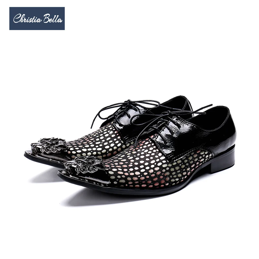 Christia Bella Fashion Print Genuine Leather Men Shoes Lace Up Party Man Oxford Shoes Plus Size Pointed Toe Business Derby Shoes
Christia Bella Fashion Print Genuine Leather Men Shoes Lace Up Party Man Oxford Shoes Plus Size Pointed Toe Business Derby Shoes