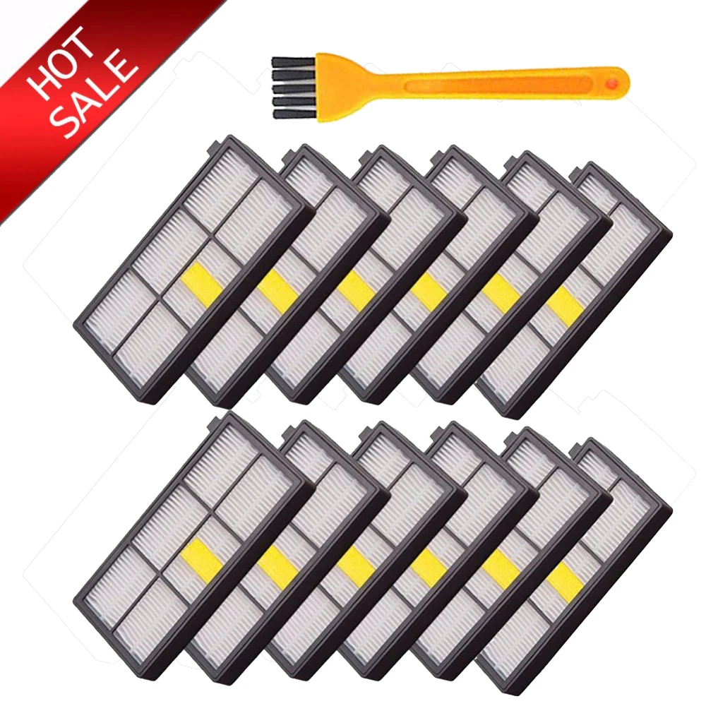 12Pcs High quility HEPA brush Filter Replacement for iRobot Roomba 800 900 Series 870 880 980 Vacuum Cleaner parts accessories
12Pcs High quility HEPA brush Filter Replacement for iRobot Roomba 800 900 Series 870 880 980 Vacuum Cleaner parts accessories