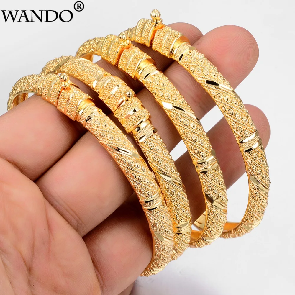 Wando Trendy Can open 24K Gold Color Bangles for Women/Girl Special Dubai Wedding Bride Bracelet Ramadan Middle East Jewelry
Wando Trendy Can open 24K Gold Color Bangles for Women/Girl Special Dubai Wedding Bride Bracelet Ramadan Middle East Jewelry