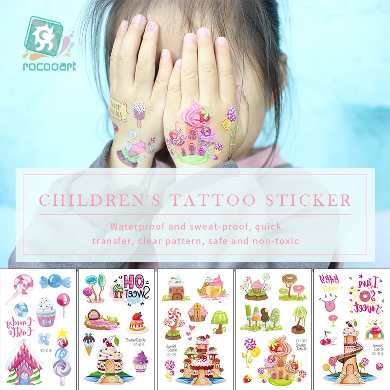 Rocooart Cartoon Candy Tattoo For Kids Castle Fake Tattoo Icecream Temporary Tattoo Sticker Children Birthday Gift Girls Party
Rocooart Cartoon Candy Tattoo For Kids Castle Fake Tattoo Icecream Temporary Tattoo Sticker Children Birthday Gift Girls Party