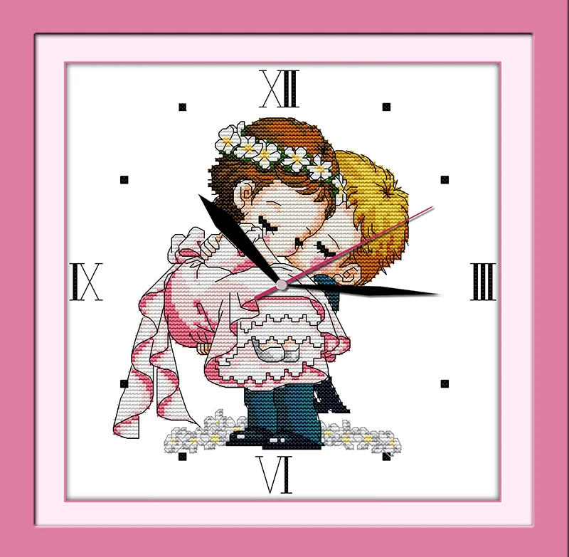 Embrace my bride(clock) cross stitch kit 14ct 11ct count print canvas wall clock stitching embroidery DIY handmade needlework
Embrace my bride(clock) cross stitch kit 14ct 11ct count print canvas wall clock stitching embroidery DIY handmade needlework