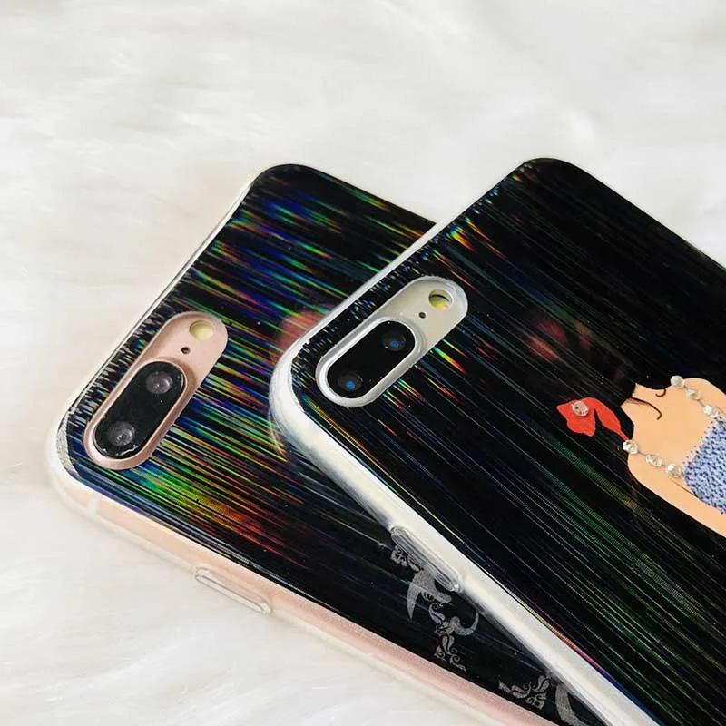 Kerzzil/модный красивый чехол для телефона с платьем девочек iPhone X 8 Plus мягкие чехлы