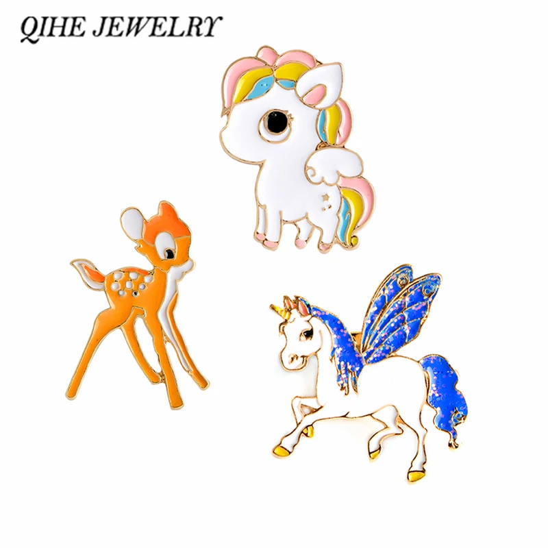 QIHE JEWELRY Candy Rainbow Little Horse Deer Cute Enamel Pin Button Badges Gift For Child Jewelry Animal pins
QIHE JEWELRY Candy Rainbow Little Horse Deer Cute Enamel Pin Button Badges Gift For Child Jewelry Animal pins