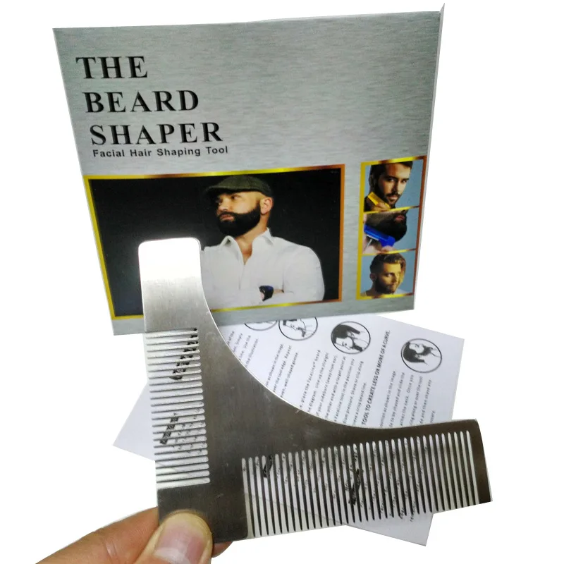 Stainless Steel Beard Shaping Tool Beard Modeling Template Carding Tool Beard Comb for Men's Shaving
Stainless Steel Beard Shaping Tool Beard Modeling Template Carding Tool Beard Comb for Men's Shaving