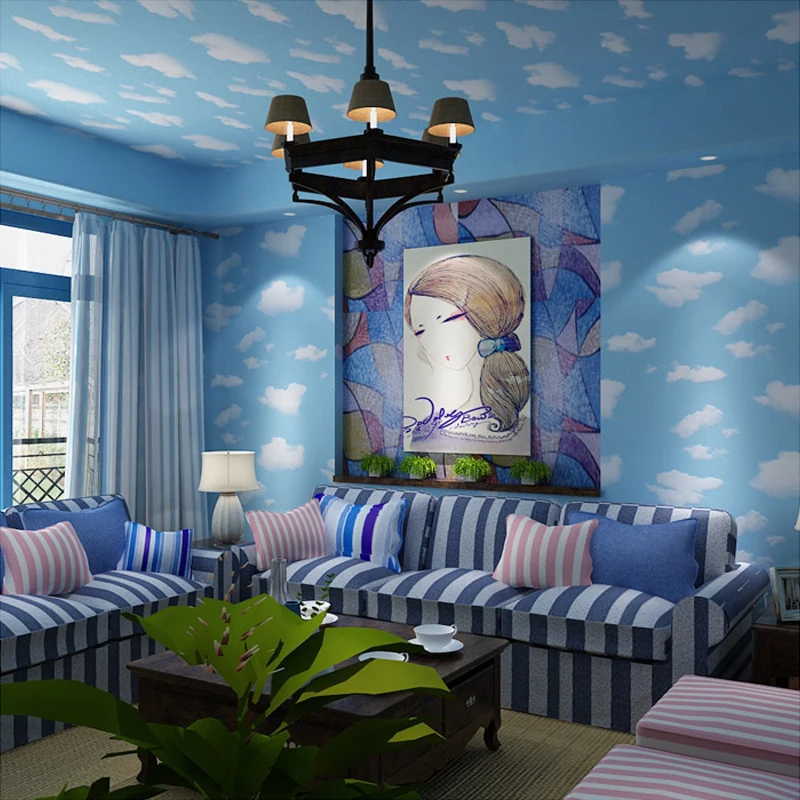 Cartoon Wallpaper For Kid Room Blue Sky White Clouds Children Bedroom Ceiling Background 3D Vinyl Mural Wall Paper Wall Covering
Cartoon Wallpaper For Kid Room Blue Sky White Clouds Children Bedroom Ceiling Background 3D Vinyl Mural Wall Paper Wall Covering