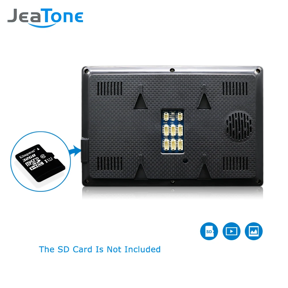 JeaTone Видео Домофон 7 &quotСенсорный Экран Смарт Открытый Система Дверной Звонок С