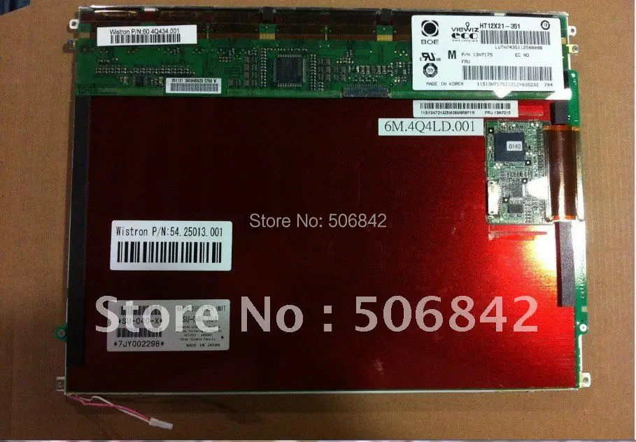 12.1" Laptop Screen HT12X21-351 LCD Display Panel (with touch screen) New 1024*768
12.1" Laptop Screen HT12X21-351 LCD Display Panel (with touch screen) New 1024*768