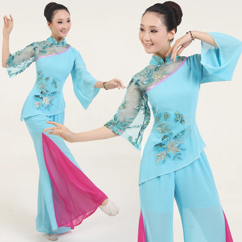 New Dance Costumes Ancient Chinese Costume Disfraces Chinese Folk Dance Yangko Clothing Stage Performance Costumes Square
New Dance Costumes Ancient Chinese Costume Disfraces Chinese Folk Dance Yangko Clothing Stage Performance Costumes Square