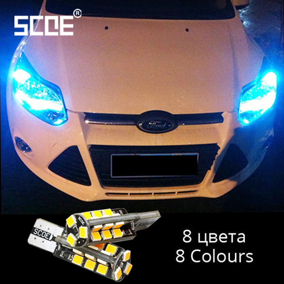 SCOE для Ford Focus 2 3 4 Fiesta Fusion Mondeo EcoSport Kuga транзит 2XT10 W5W передний боковой маркер