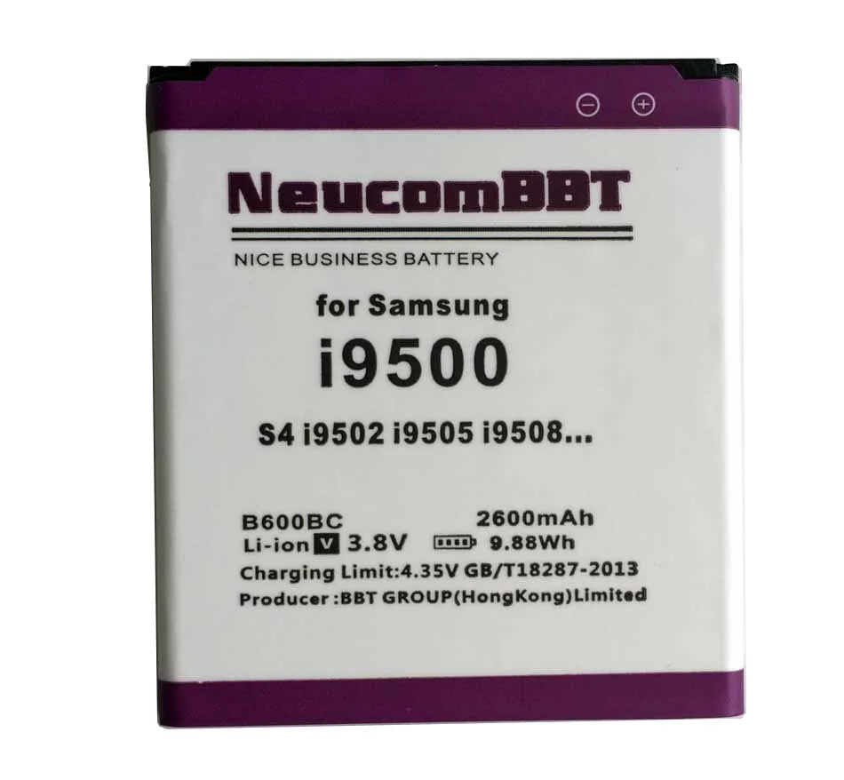 Для Samsung GALAXY S4 SIV I9500 I9505 I9508 I9507V аккумуляторы 2600mAh neucombt B600BC B600BE s 4 батарея NeucomBBT |