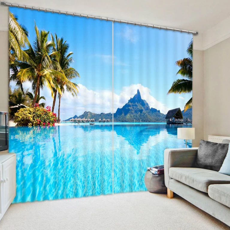 Scenery beach curtains Photo Printing Blackout 3D Curtains for Living Room Bedding Room Hotel
Scenery beach curtains Photo Printing Blackout 3D Curtains for Living Room Bedding Room Hotel