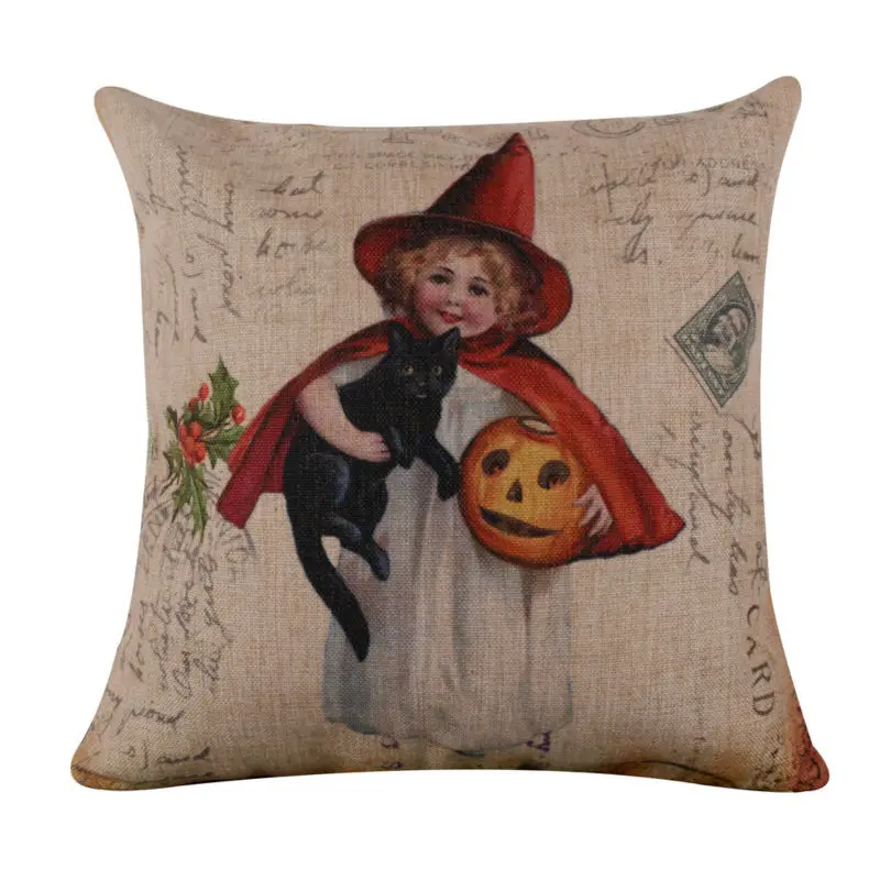 LINKWELL 18x18" Happy Halloween Day Retro Witch and Black Cat Pumpkin Burlap Cushion Cover Pillowcase for Season Decoration
LINKWELL 18x18" Happy Halloween Day Retro Witch and Black Cat Pumpkin Burlap Cushion Cover Pillowcase for Season Decoration