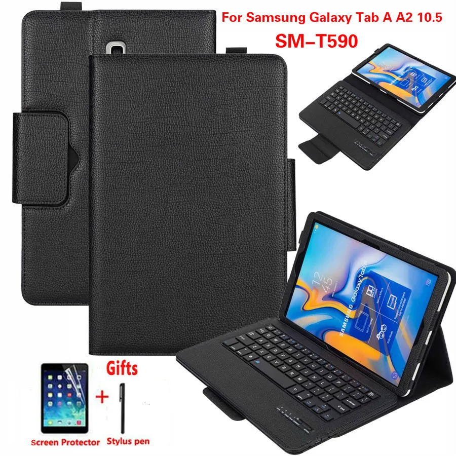 PU Stand cover for Samsung Galaxy Tab A A2 10.5 2018 T590 T595 SM-T590 Removable Wireless Bluetooth 3.0 Keyboard case funda+Film
PU Stand cover for Samsung Galaxy Tab A A2 10.5 2018 T590 T595 SM-T590 Removable Wireless Bluetooth 3.0 Keyboard case funda+Film