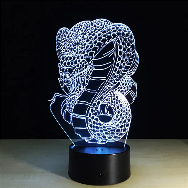 Snake Python 3D LED Night Light 7 Color Dimming illusion Bedroom Lamp Nightlight Child Kids gift for Xmas New Years
Snake Python 3D LED Night Light 7 Color Dimming illusion Bedroom Lamp Nightlight Child Kids gift for Xmas New Years
