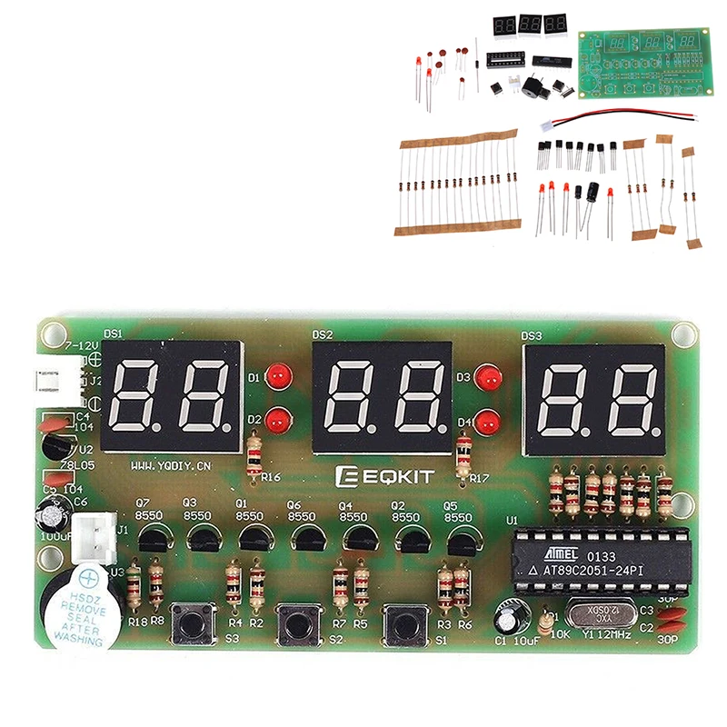 C51 Digital Electronic Clock Suite DIY Kits Six 6 Bits Electronic Parts and Components Electronic Production
C51 Digital Electronic Clock Suite DIY Kits Six 6 Bits Electronic Parts and Components Electronic Production