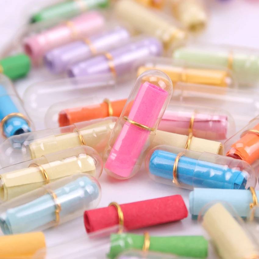 50 PCS/Lot New Message Capsule Envelope Letter Paper for Transparent Pill Capsule Message Writing Paper
50 PCS/Lot New Message Capsule Envelope Letter Paper for Transparent Pill Capsule Message Writing Paper