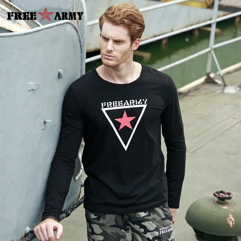 FREE ARMY New Autumn Long Sleeve T-shirt 2017 Men Brand-Clothing Fashion Black Print Male T shirt Male Top Quality Elastic Tees
FREE ARMY New Autumn Long Sleeve T-shirt 2017 Men Brand-Clothing Fashion Black Print Male T shirt Male Top Quality Elastic Tees