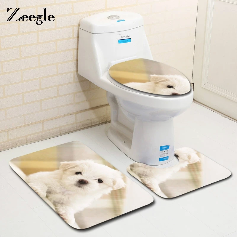 Zeegle Dog Printed 3Pcs Bathroom Carpet Set Non-slip Bath Mat Bathroom Floor Mats Door Mat Washable Toilet Rugs Pad
Zeegle Dog Printed 3Pcs Bathroom Carpet Set Non-slip Bath Mat Bathroom Floor Mats Door Mat Washable Toilet Rugs Pad