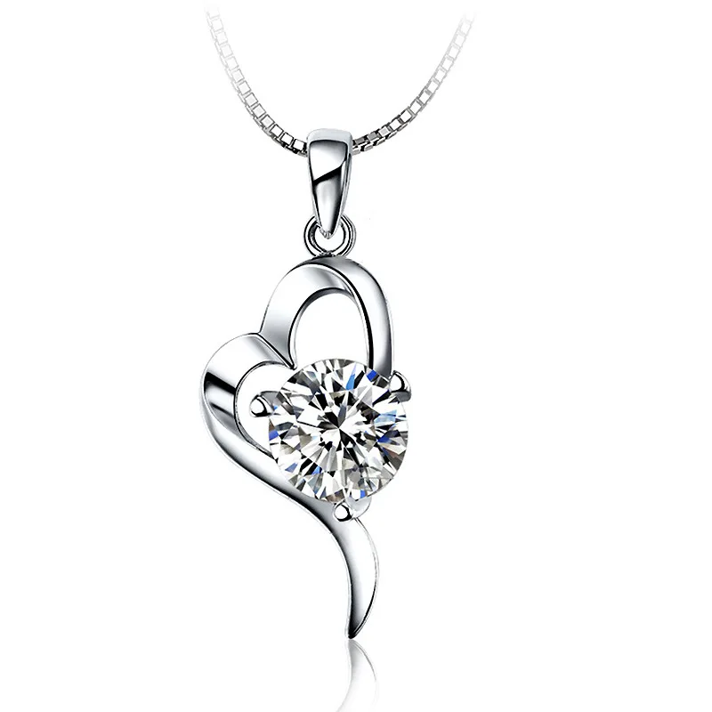 Shiny Girls Zircon Heart Pendants Necklace Jewelry Purple Stone Fashion Silver Plated Necklace For Women Accessories
Shiny Girls Zircon Heart Pendants Necklace Jewelry Purple Stone Fashion Silver Plated Necklace For Women Accessories