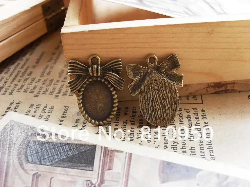 Free Shipping 25*20MM Inner 10*14MM 100pcs Antique bronze Bowknot Blank Charms Pendant base settings DIY Jewelry Accessories
Free Shipping 25*20MM Inner 10*14MM 100pcs Antique bronze Bowknot Blank Charms Pendant base settings DIY Jewelry Accessories