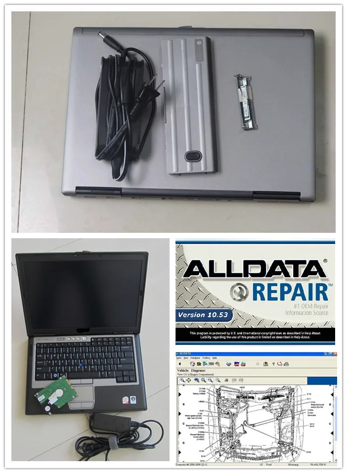 Программное обеспечение для ремонта alldata v10.53 с mitchl 1 ТБ hdd установлен в d630