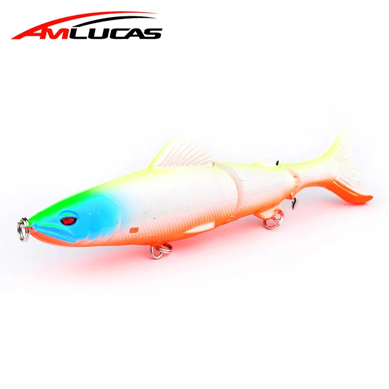 Amlucas 13cm 20g 3-segement Jointed Fishing lure isca artificial 3D Eyes Fishing Wobblers peche Crankbait Hard Bait WW10 
Amlucas 13cm 20g 3-segement Jointed Fishing lure isca artificial 3D Eyes Fishing Wobblers peche Crankbait Hard Bait WW10
