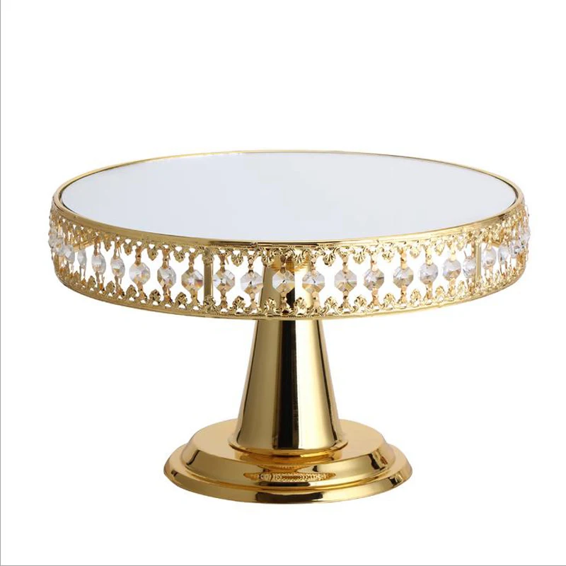 European Style Dessert Tray Gold Plate Metal Crystal Mirror Birthday Fruit Cake Stand Wedding Supplies Home Ornament Decoration
European Style Dessert Tray Gold Plate Metal Crystal Mirror Birthday Fruit Cake Stand Wedding Supplies Home Ornament Decoration