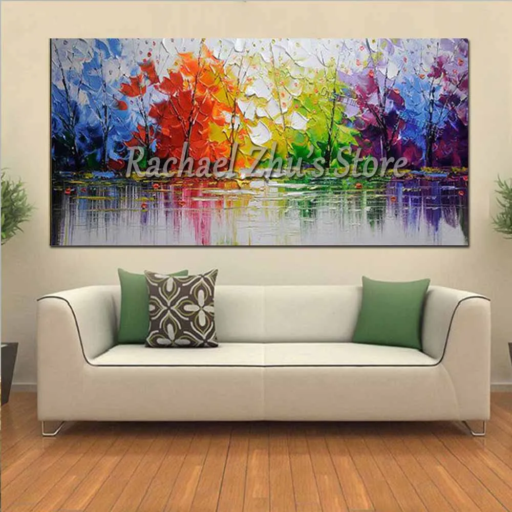Hand Painted Abstract Colorful Palette Knife River Landscape Oil Painting On Canvas Wall Picture Living Room Bedroom Home Decor
Hand Painted Abstract Colorful Palette Knife River Landscape Oil Painting On Canvas Wall Picture Living Room Bedroom Home Decor