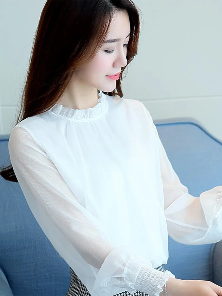 Chiffon Blouse 2019 Women Tops Lantern Sleeve Stand Neck Work Wear Shirts Elegant Lady Blouses Casual Solid Color Blusas YF078
Chiffon Blouse 2019 Women Tops Lantern Sleeve Stand Neck Work Wear Shirts Elegant Lady Blouses Casual Solid Color Blusas YF078