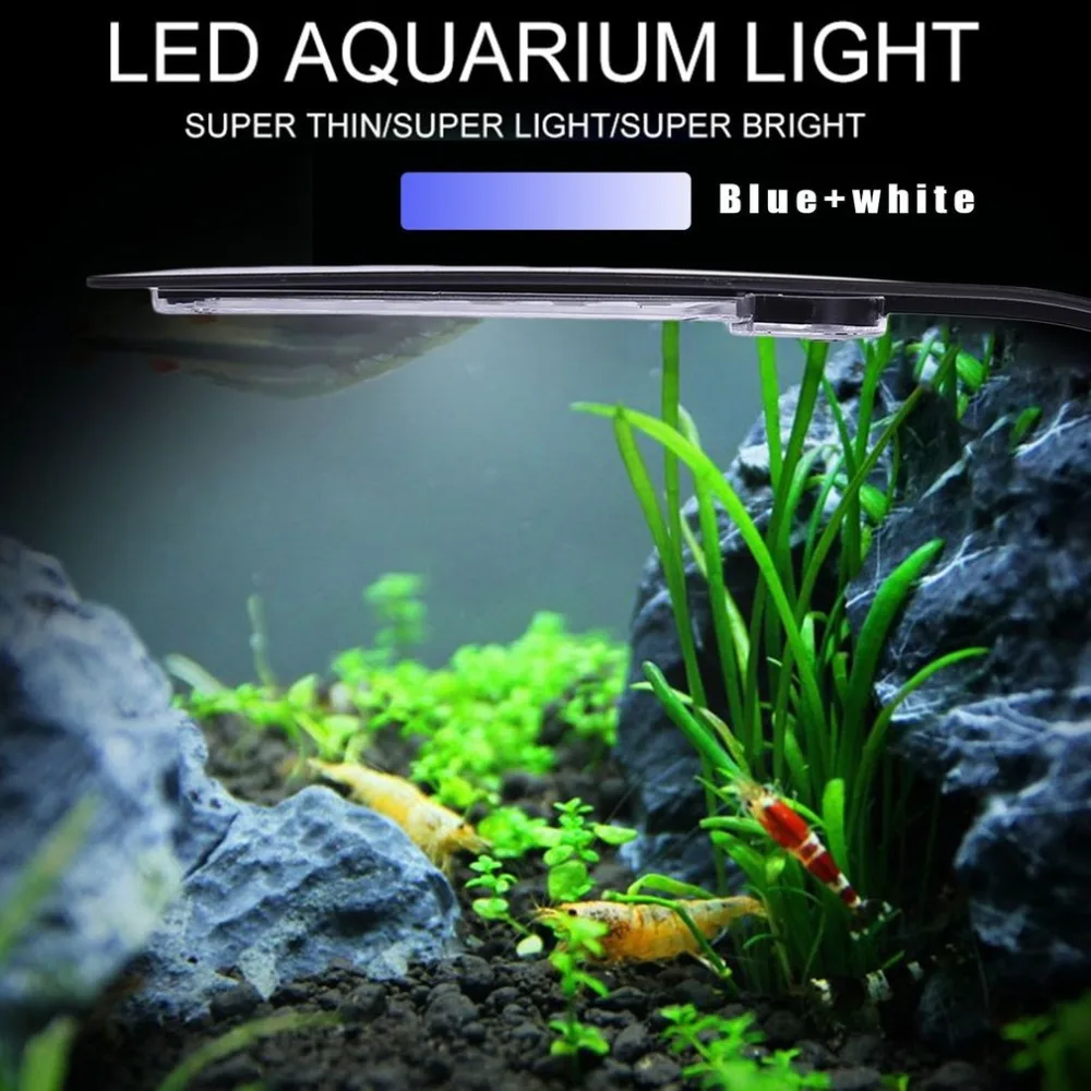 X5B EU/US Plug Super Slim LED Aquarium Light Plants Grow Aquatic Plant Lamp Waterproof Clip-on For Fish Tank | Освещение