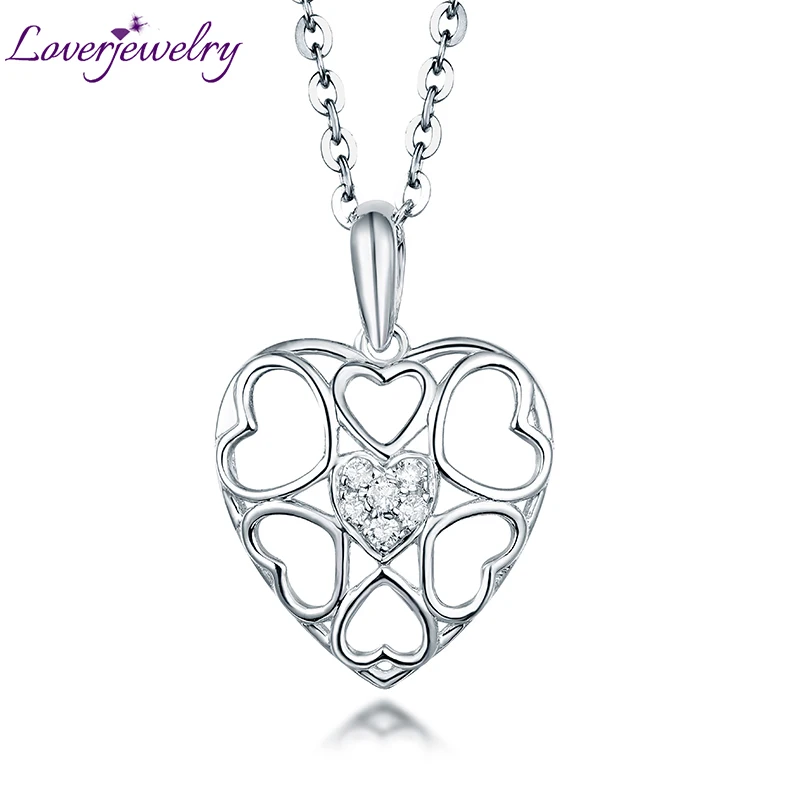 LOVERJEWELRY Loving Diamonds Pendants Necklace Real 18K White Gold Heart Pendant For Girlfriend Halloween Day Best Gift
LOVERJEWELRY Loving Diamonds Pendants Necklace Real 18K White Gold Heart Pendant For Girlfriend Halloween Day Best Gift