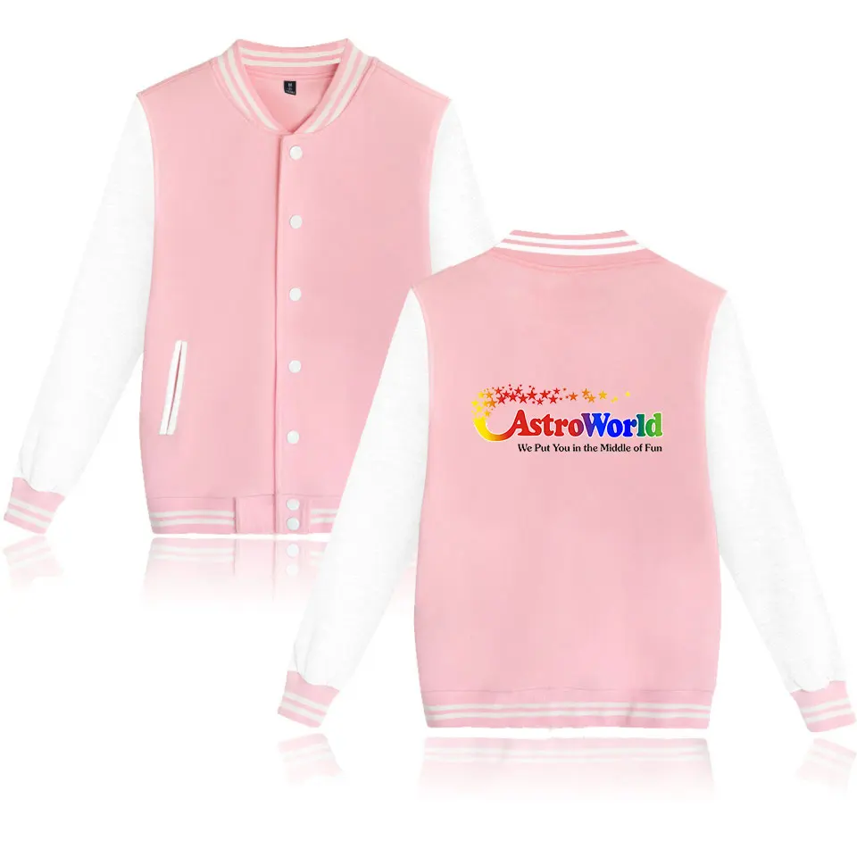 ASTROWORLD Funny Baseball Jackets Print Popular Fashion Collage Long Sleeve Men/Women Casual Clothes
ASTROWORLD Funny Baseball Jackets Print Popular Fashion Collage Long Sleeve Men/Women Casual Clothes